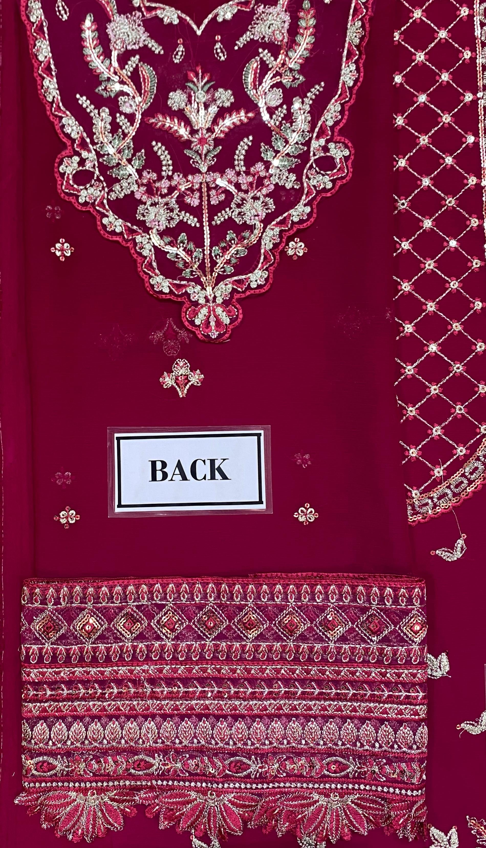 GULAAL LUXURY EMBROIDERED CHIFFON - 3 PC UNSTITCHED