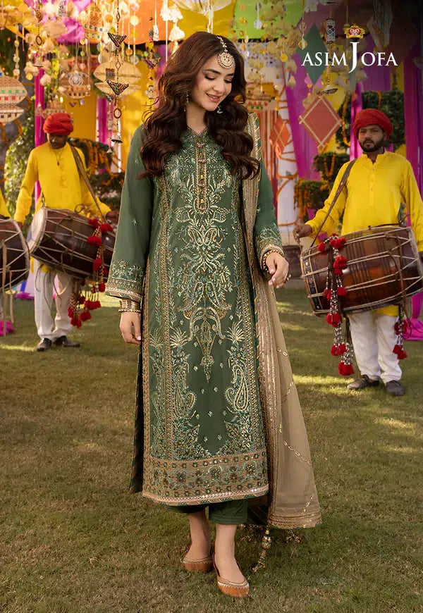 ASIM JOFA EMBROIDERED CHIFFON - 3 PC UNSTITCHED