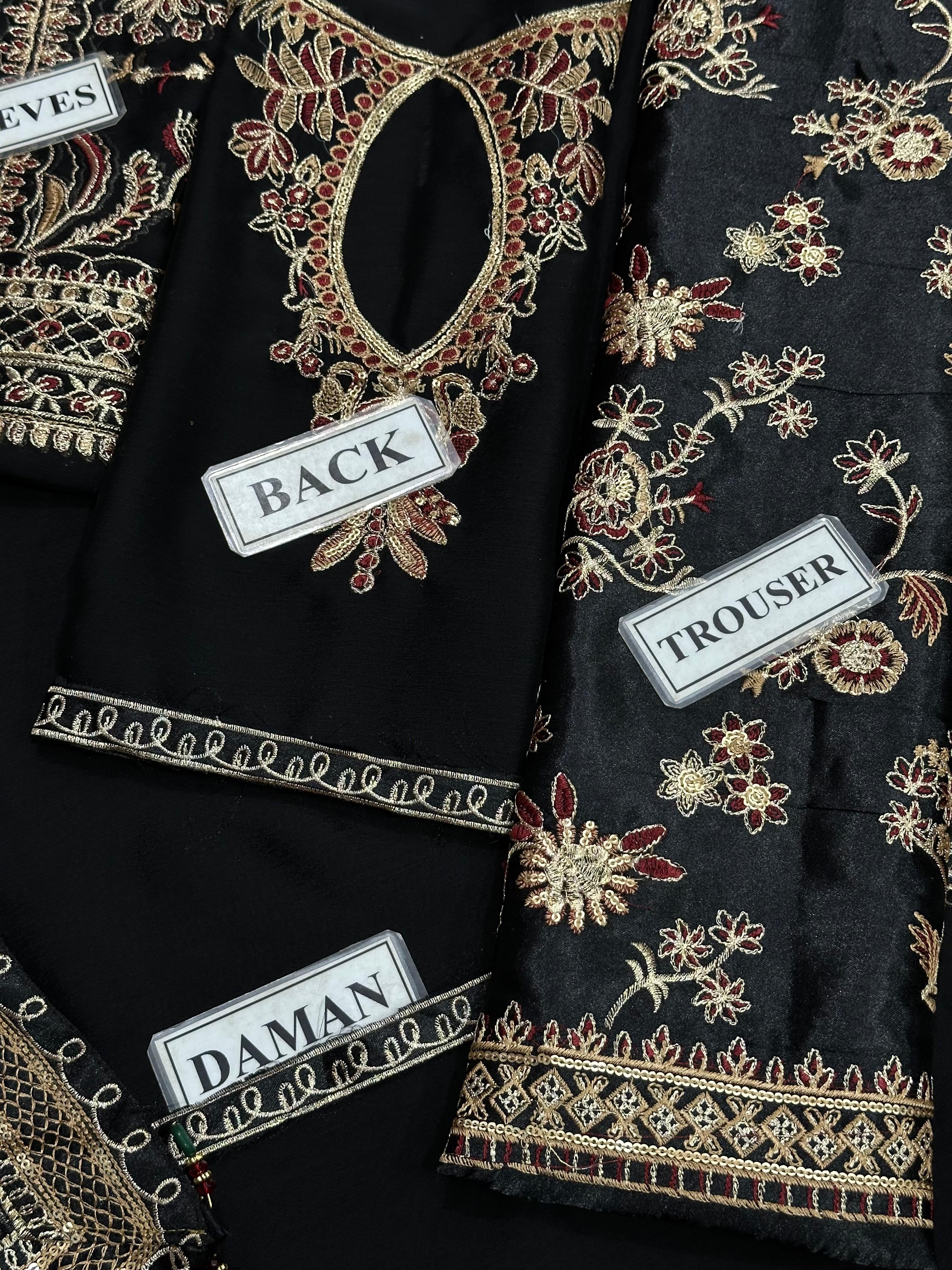 BAROQUE EMBROIDERED CHIFFON - 3 PC UNSTITCHED