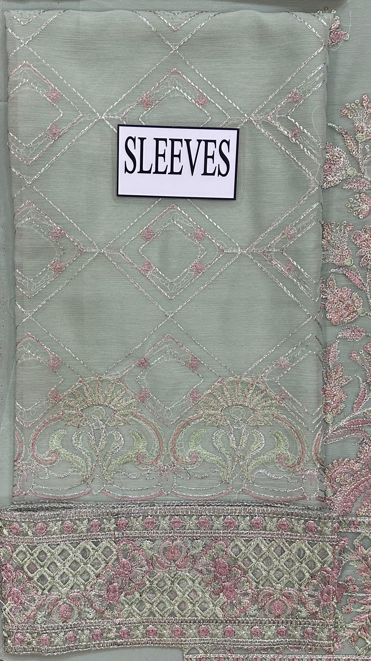 RAMSHA EMBROIDERED CHIFFON - 3 PC UNSTITCHED