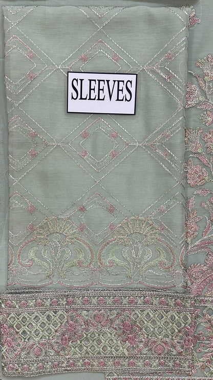 RAMSHA EMBROIDERED CHIFFON - 3 PC UNSTITCHED