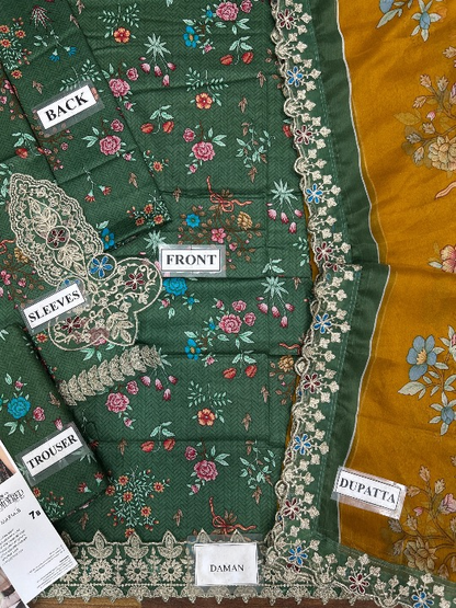 MARIA B FORMALS PRINTED EMBROIDERED LAWN - 3 PC UNSTITCHED