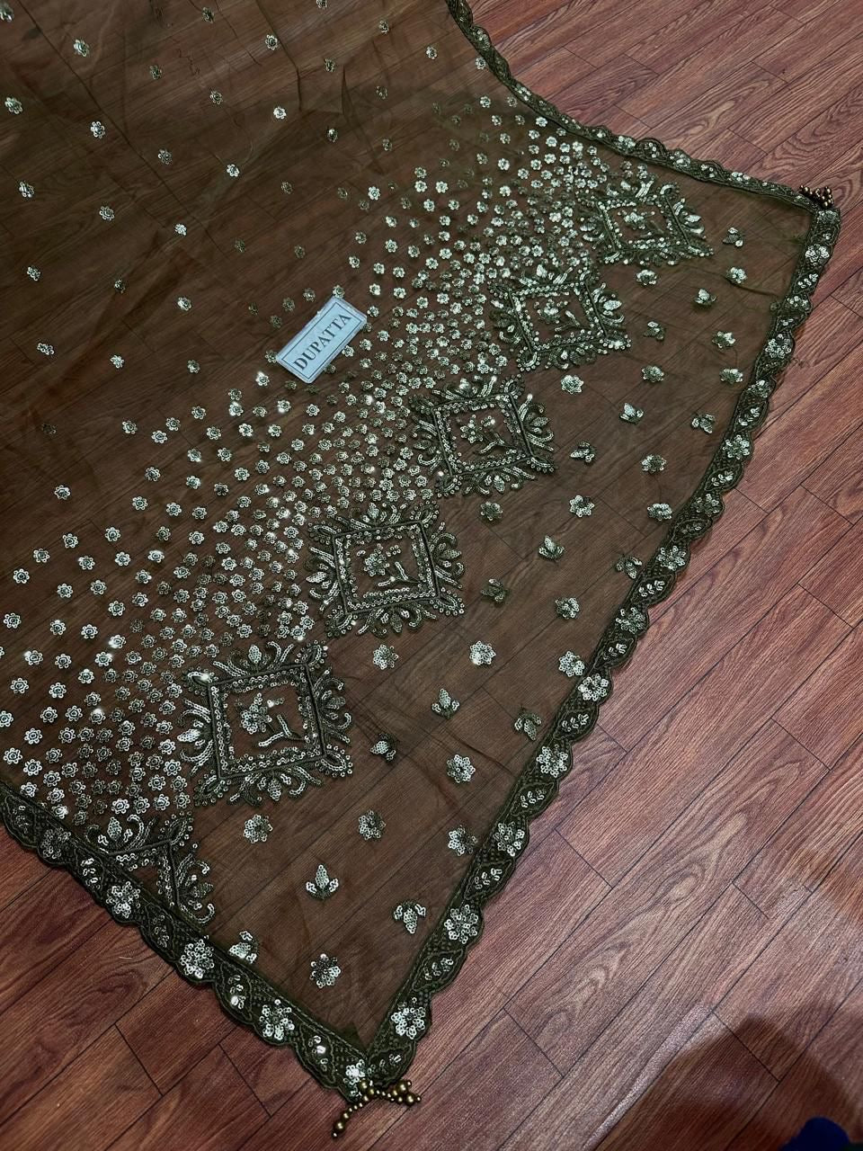 BAROQUE EMBROIDERED CHIFFON - 3 PC UNSTITCHED