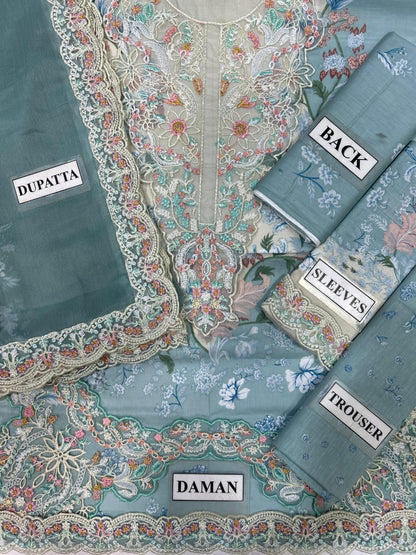 AFROZEH PRINTED EMBROIDERED LAWN - 3 PC UNSTITCHED