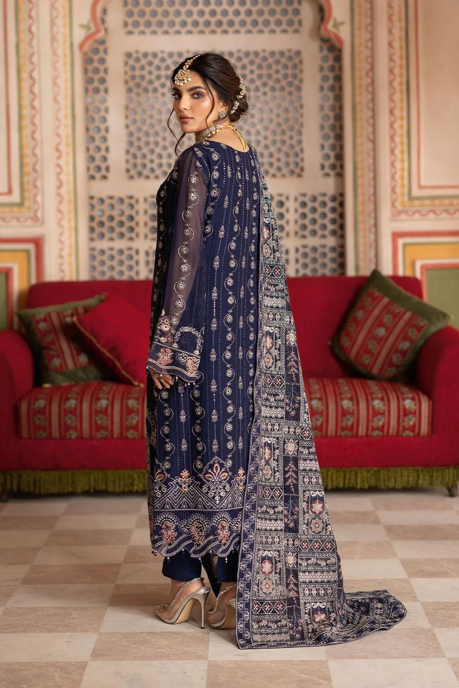 RAMSHA EMBROIDERED CHIFFON - 3 PC UNSTITCHED