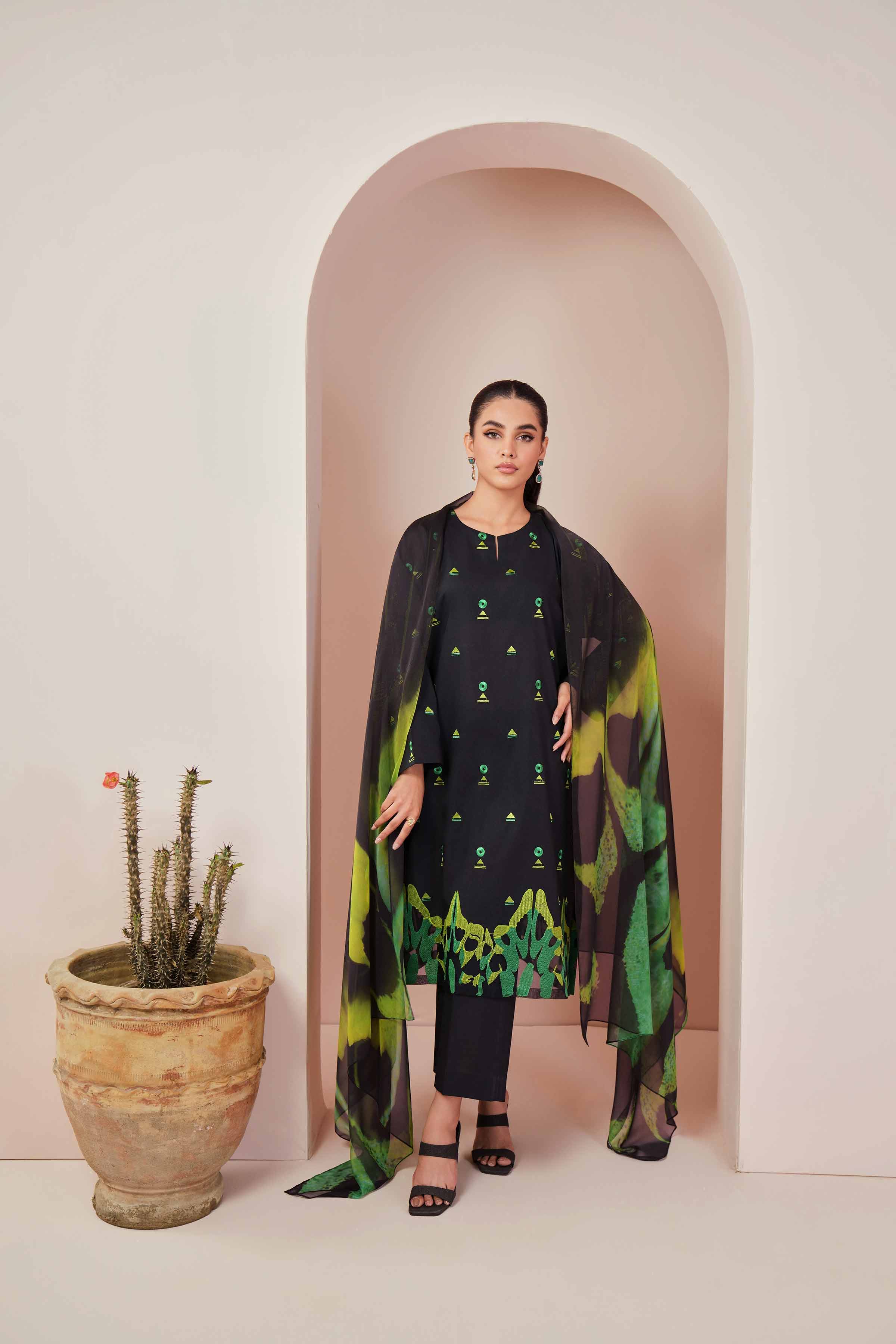 NISHAT EMBROIDERED LAWN - 3 PC UNSTITCHED