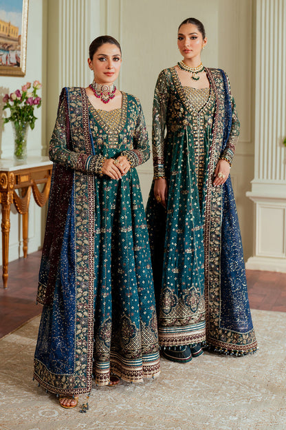 BAROQUE LUXURY EMBROIDERED CHIFFON FROK - 3 PC UNSTITCHED