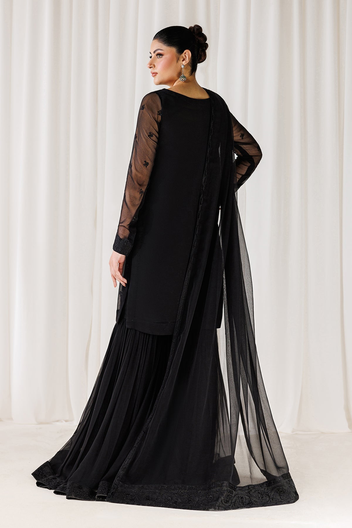 BAROQUE EMBROIDERED CHIFFON - 3 PC UNSTITCHED