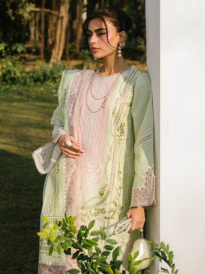 BIN ILYAS EMBROIDERED LAWN - 3 PC UNSTITCHED