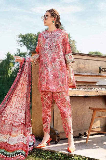 MARIA B FORMALS PRINTED EMBROIDERED LAWN - 3 PC UNSTITCHED