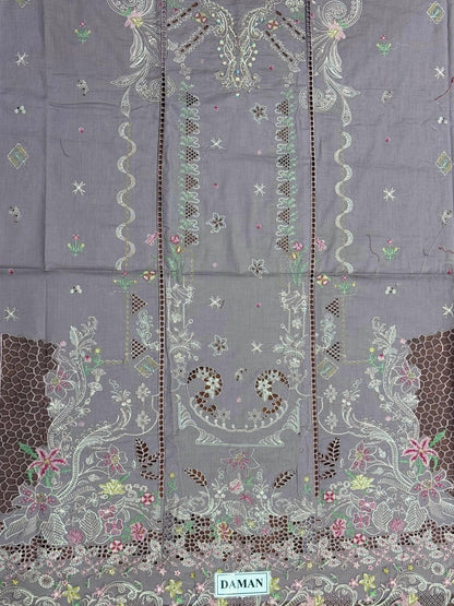 QALAMKAR SAHIL EMBROIDERED LAWN - 3 PC UNSTITCHED