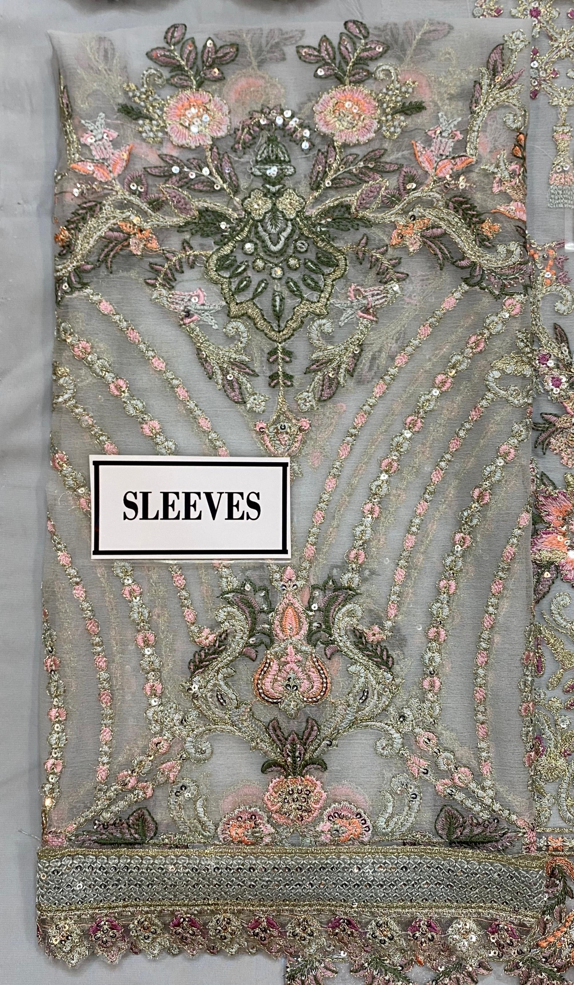 BAROQUE LUXURY EMBROIDERED CHIFFON - 3 PC UNSTITCHED