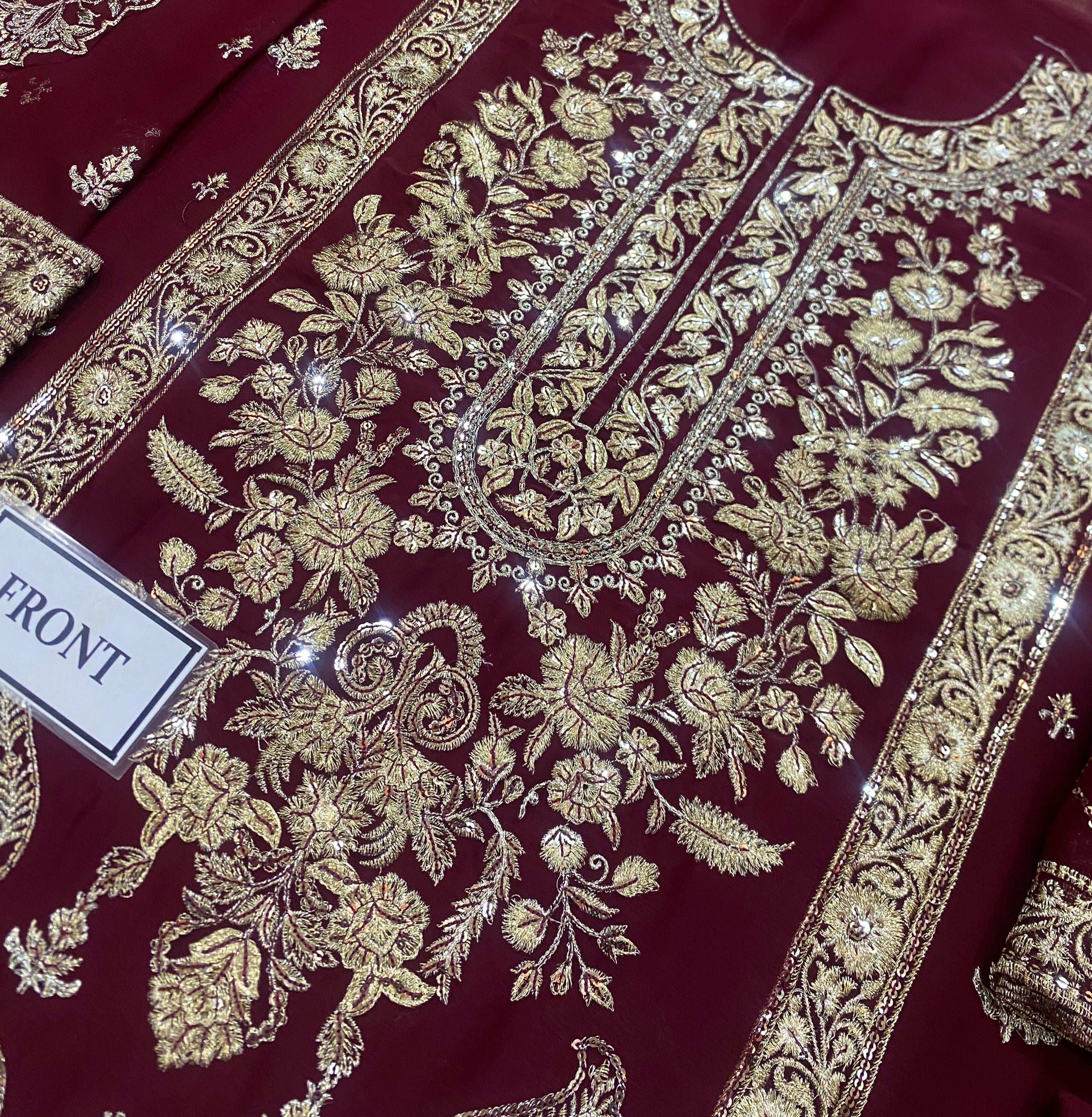 ASIM JOFA EMBROIDERED CHIFFON - 3 PC UNSTITCHED