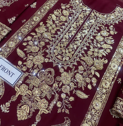 ASIM JOFA EMBROIDERED CHIFFON - 3 PC UNSTITCHED