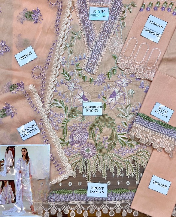SABLE EMBROIDERED LAWN - 3 PC UNSTITCHED