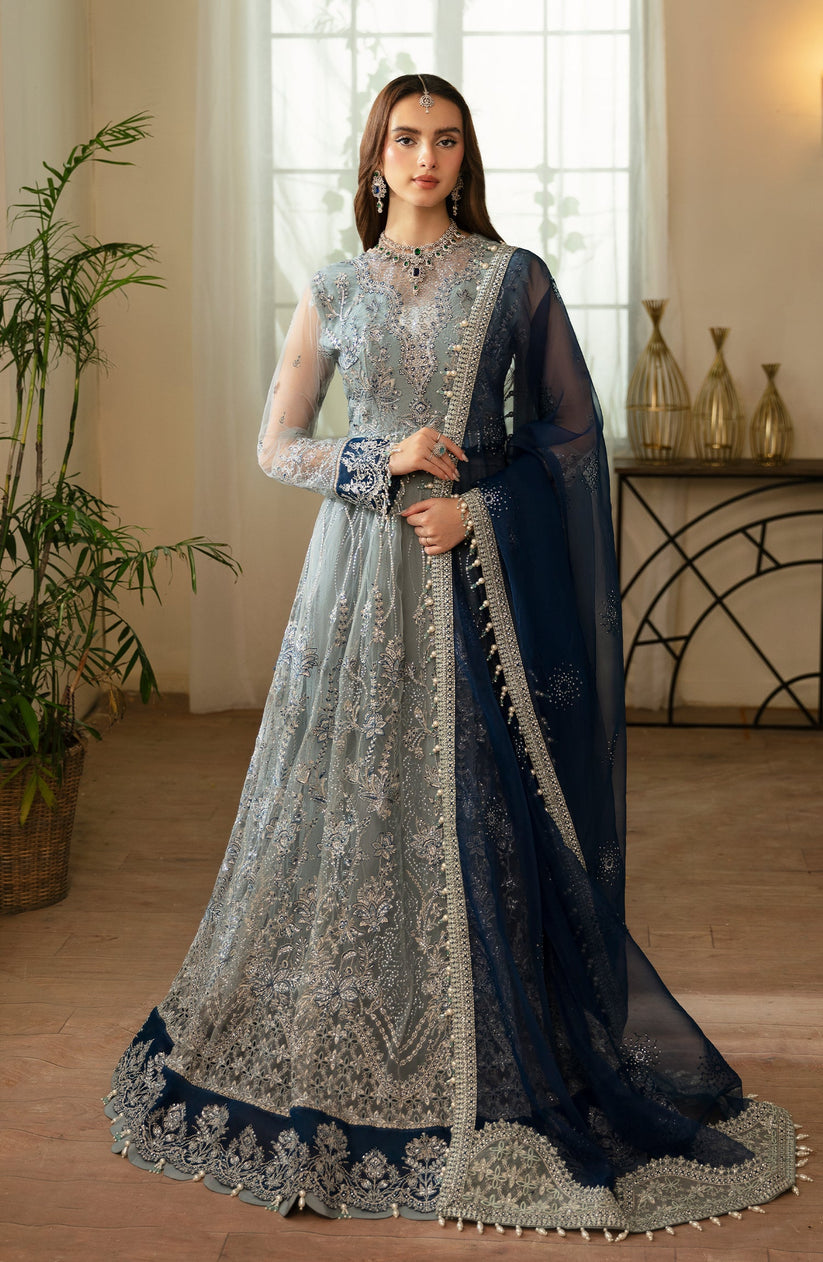 ELESHIA WEDDING EMBROIDERED NET MAXI - 3 PC UNSTITCHED
