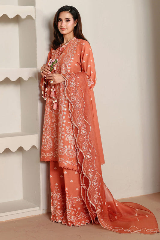 CROSS STITCH EMBROIDERED LAWN - 3 PC UNSTITCHED