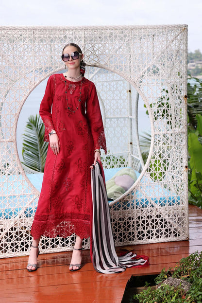 NOOR BY SADIA ASAD EMBROIDERED CHIKANKARI LAWN - 3 PC UNSTITCHED
