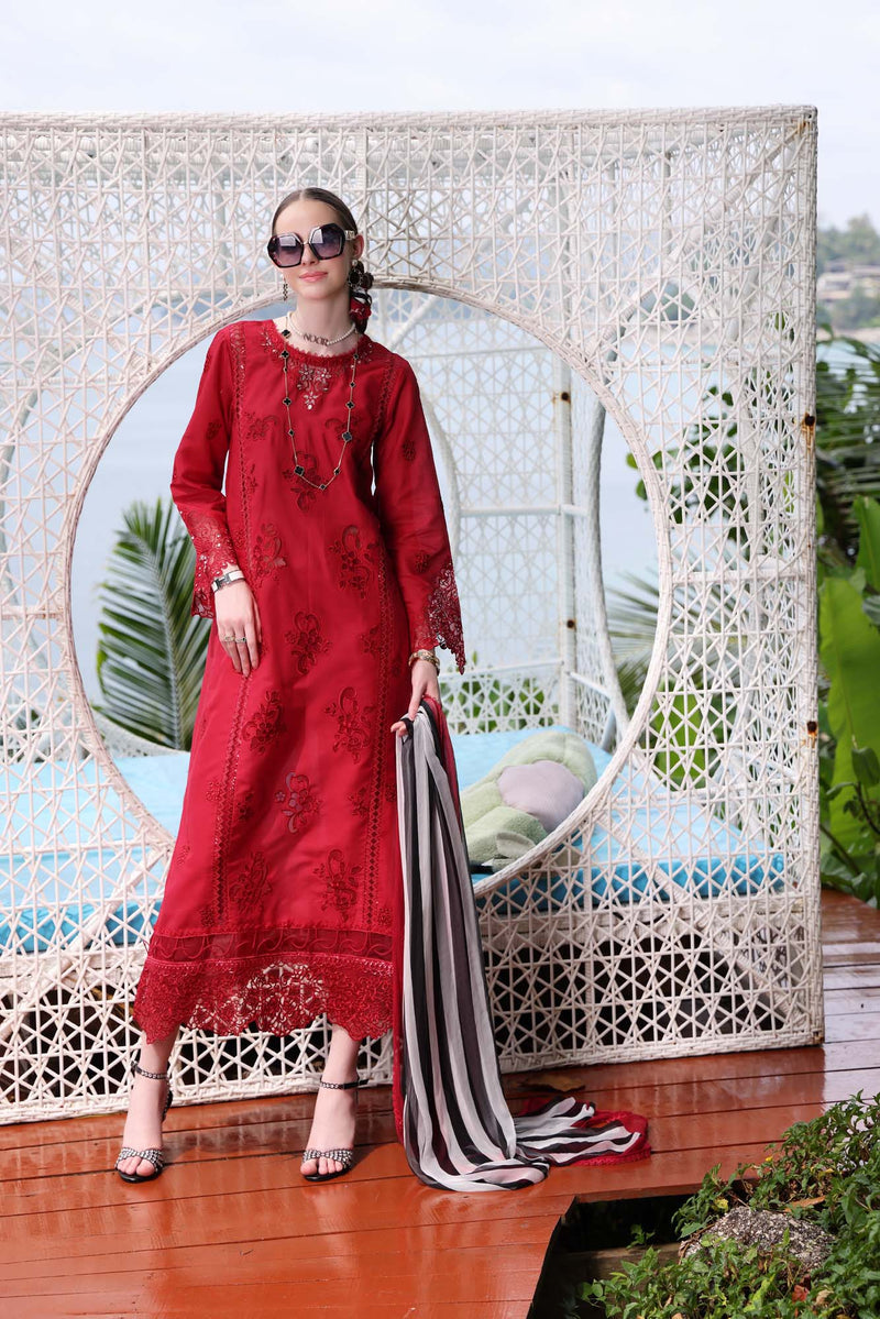 NOOR BY SADIA ASAD EMBROIDERED CHIKANKARI LAWN - 3 PC UNSTITCHED