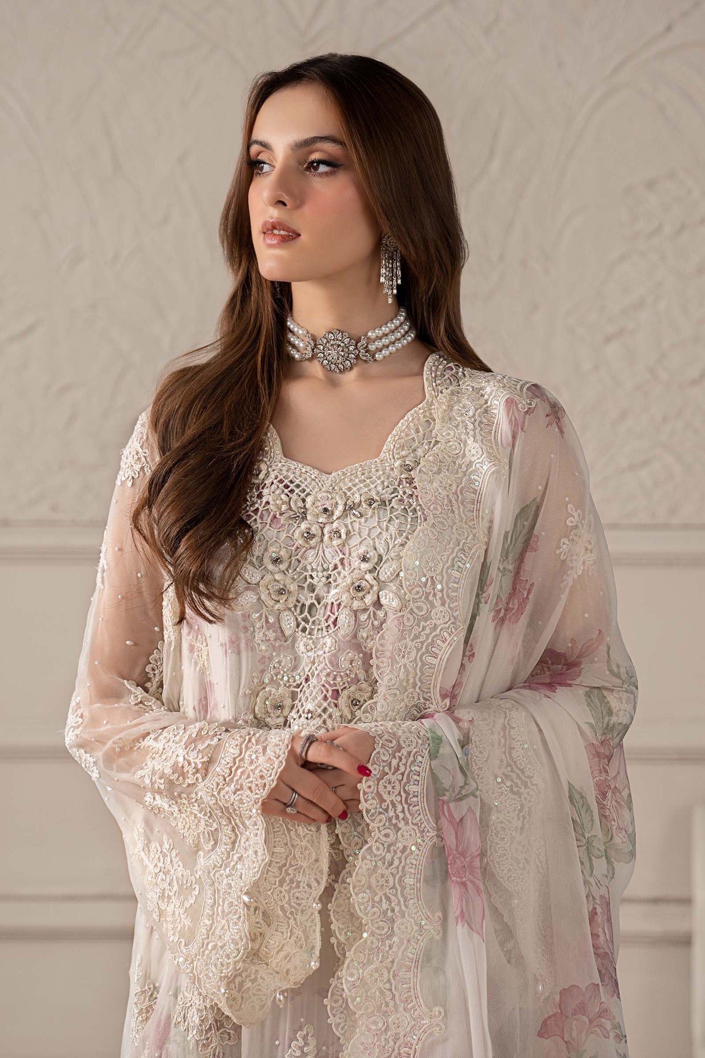 MARIA B LUXURY EMBROIDERED CHIFFON - 3 PC UNSTITCHED