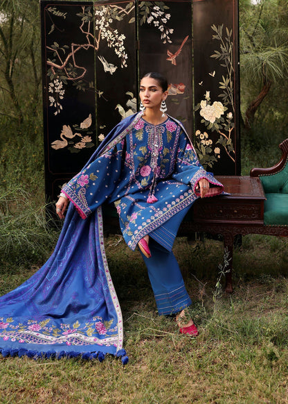 SADAF FAWAD EMBROIDERED LAWN - 3 PC UNSTITCHED