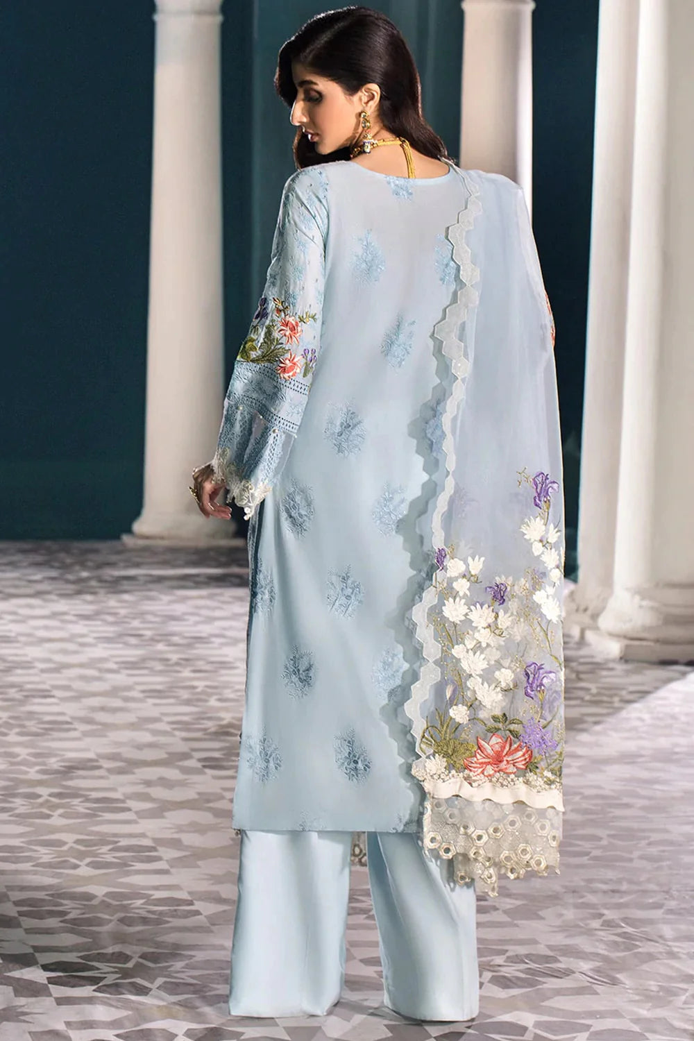 ELAF LUXURY CHIKANKARI EMBROIDERED LAWN - 3 PC UNSTITCHED