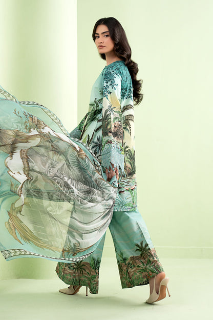 MARIA B DIGITAL PRINTED LAWN EMBROIDERED - 3 PC UNSTITCHED