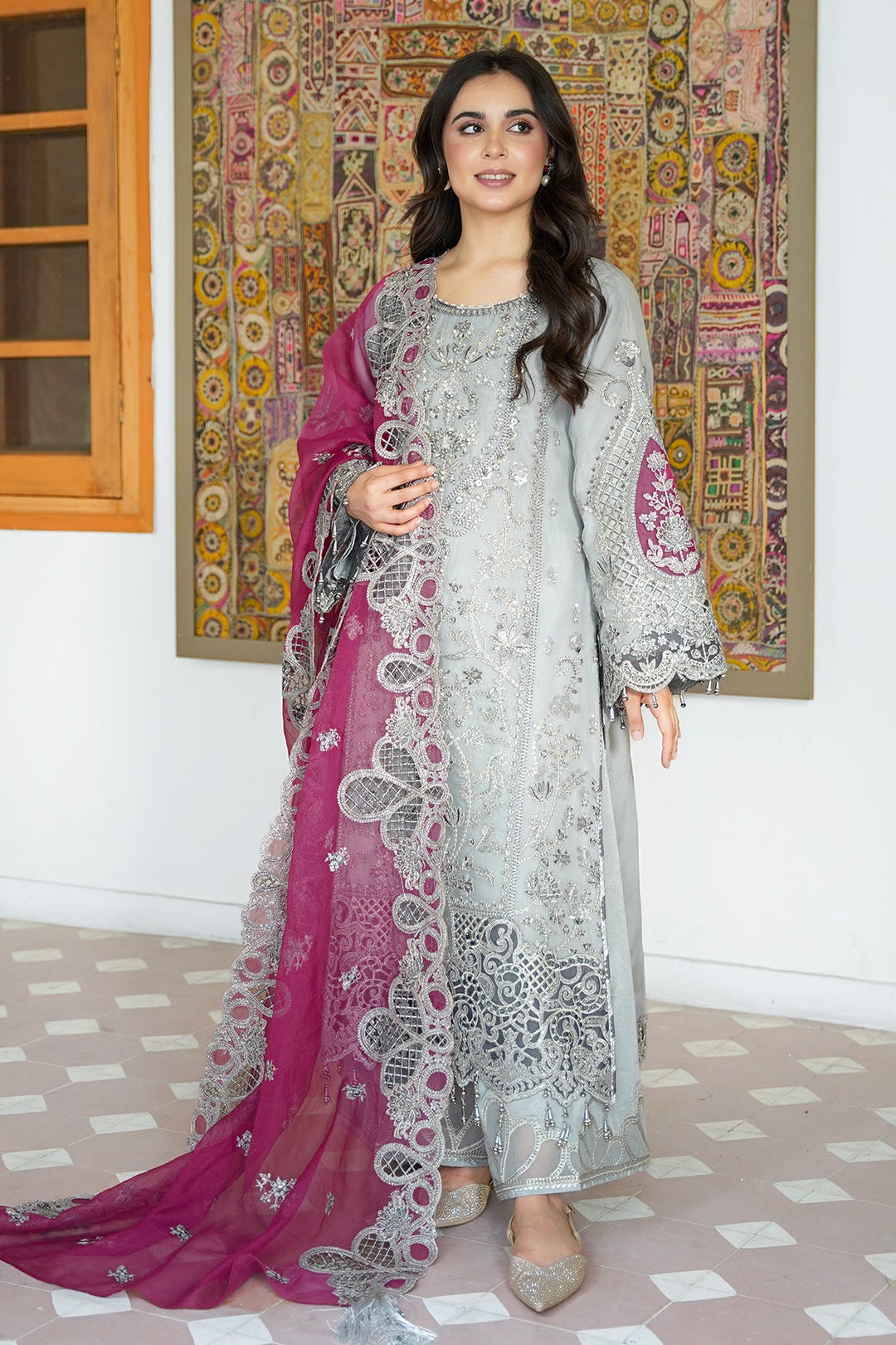 IMROZIA LUXURY EMBROIDERED CHIFFON - 3 PC UNSTITCHED