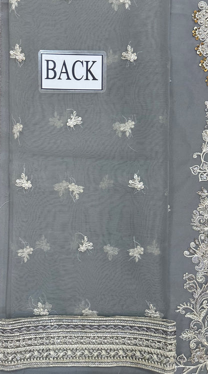IMROZIA LUXURY EMBROIDERED ORGANZA - 3 PC UNSTITCHED