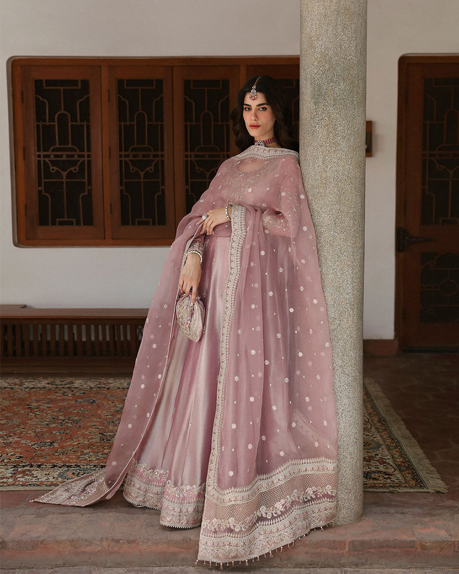 FAIZA SAQLAIN LUXURY EMBROIDERED SHEESHA SILK - 3 PC UNSTITCHED