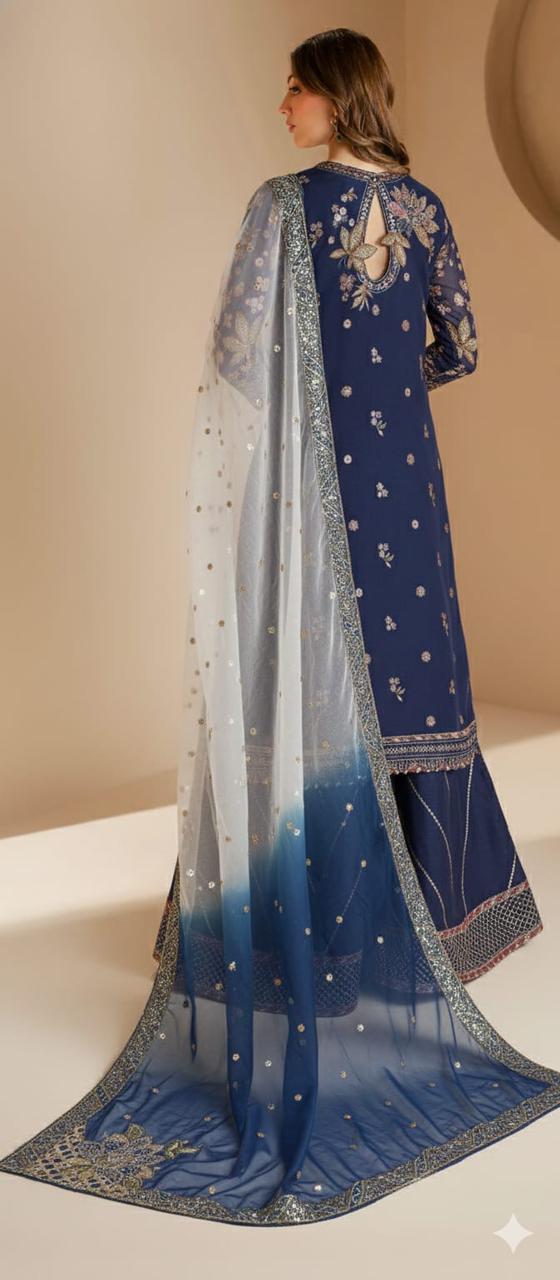 JAZMIN LUXURY EMBROIDERED CHIFFON - 3 PC UNSTITCHED