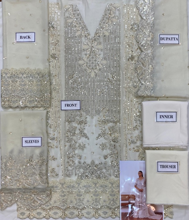 NOOR BY SADIA ASAD LUXURY EMBROIDERED CHIFFON - 3 PC UNSTITCHED