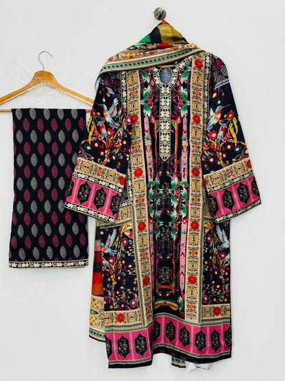 HOORAIN’S PRET DIGITAL PRINTED LAWN - 3 PC STITCHED