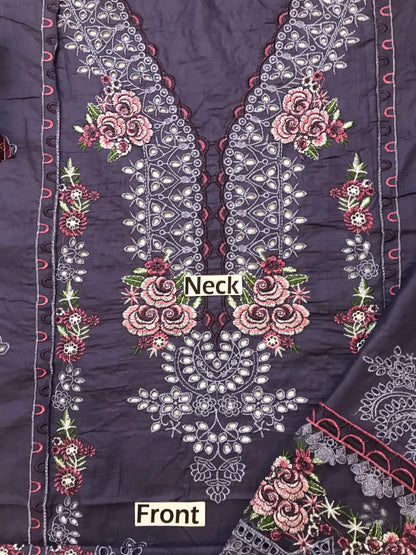 JADE CHIKANKARI EMBROIDERED LAWN - 3 PC UNSTITCHED