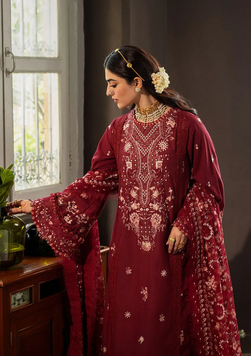 KAHF PREMIUM LUXURY EMBROIDERED LAWN - 3 PC UNSTITCHED