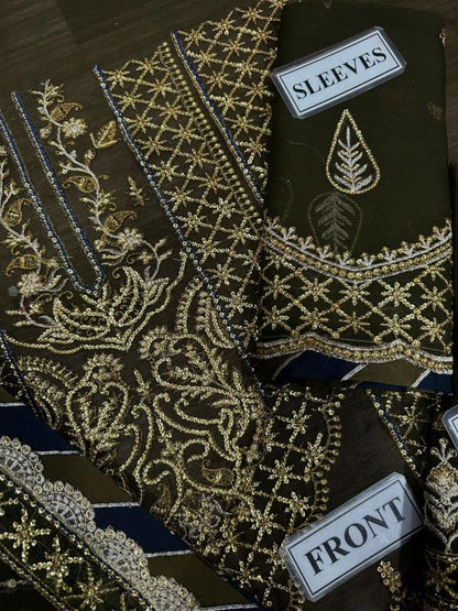 ASIM JOFA EMBROIDERED CHIFFON - 3 PC UNSTITCHED