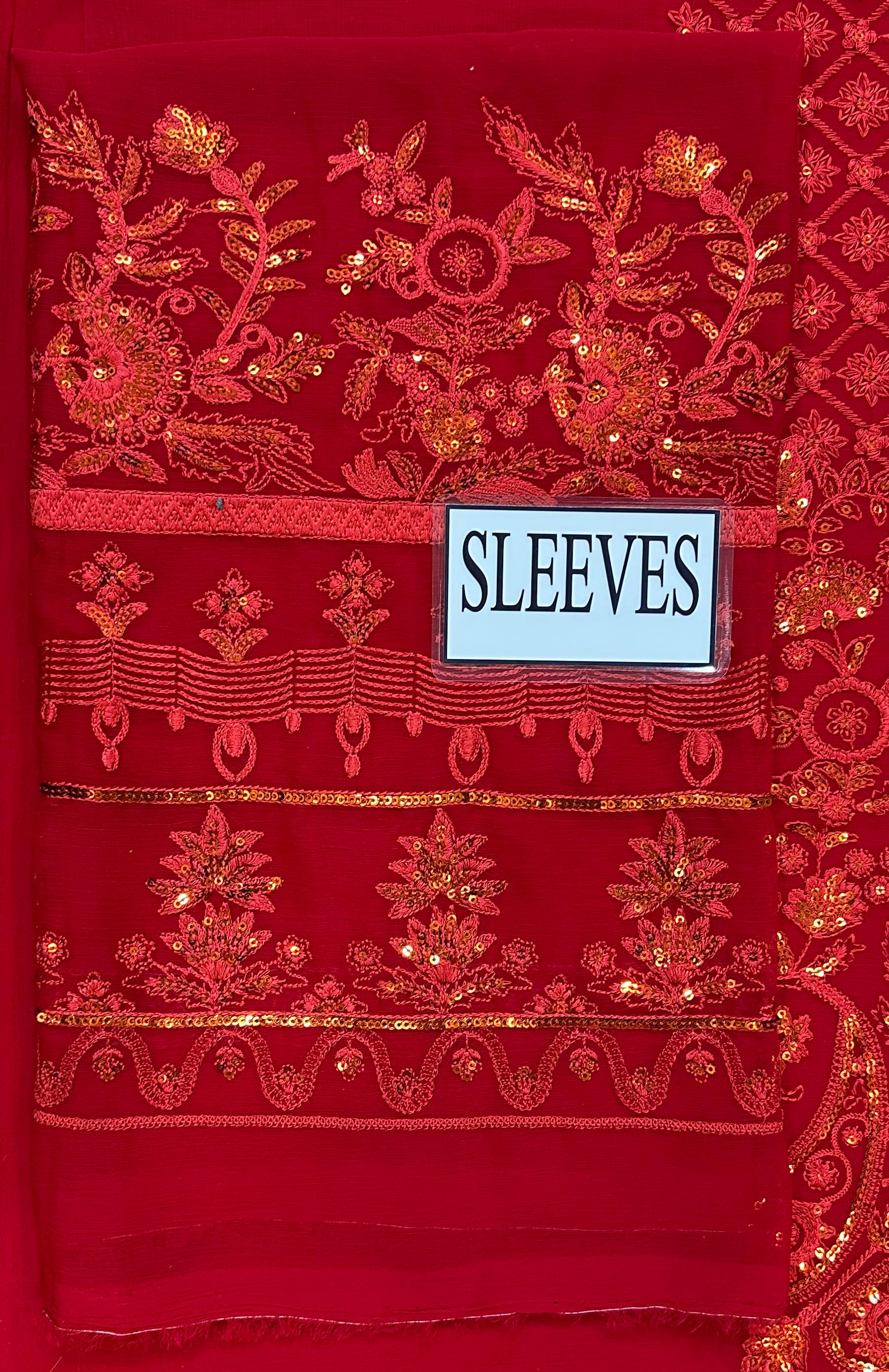 IZNIK LUXURY EMBROIDERED CHIFFON - 3 PC UNSTITCHED