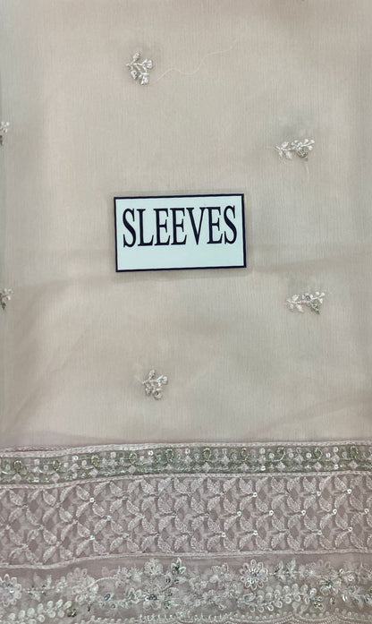 AZURE EMBROIDERED CHIFFON - 3 PC UNSTITCHED
