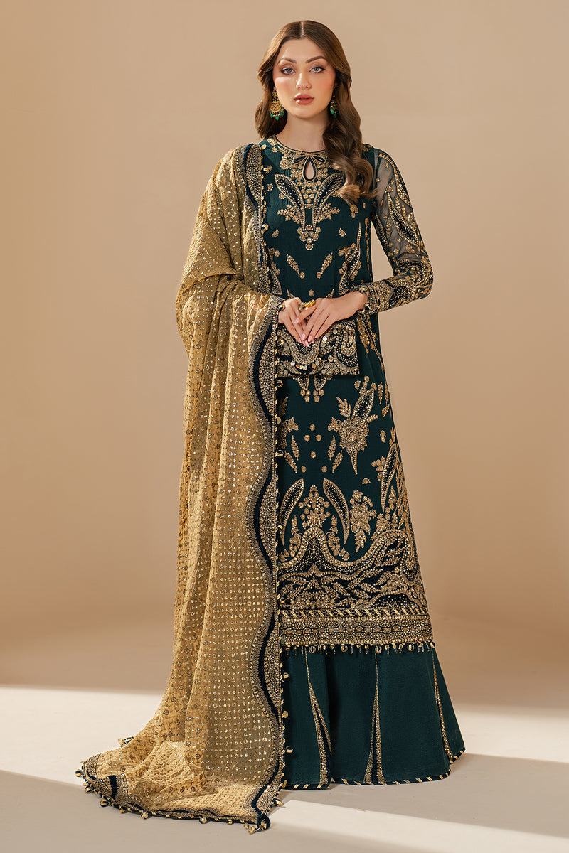JAZMIN LUXURY EMBROIDERED CHIFFON - 3 PC UNSTITCHED
