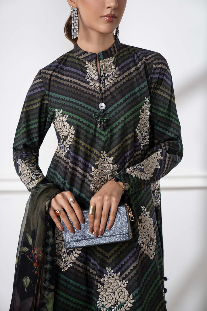 MARIA B FORMALS PRINTED EMBROIDERED LAWN - 3 PC UNSTITCHED