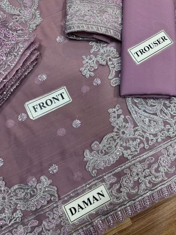 ASIM JOFA EMBROIDERED CHIFFON - 3 PC UNSTITCHED