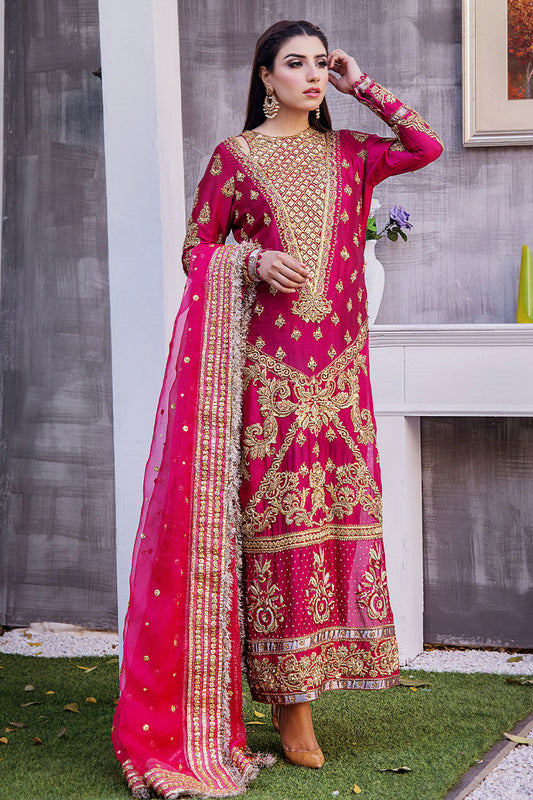 EMBROIDERED SILK DRESS - 3 PC UNSTITCHED