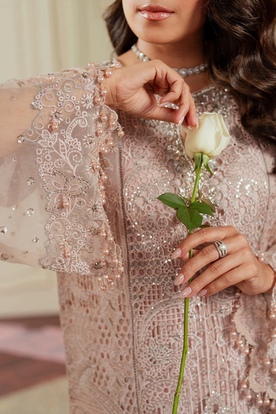 BAROQUE CHANTELLE EMBROIDERED ORGANZA - 3 PC UNSTITCHED