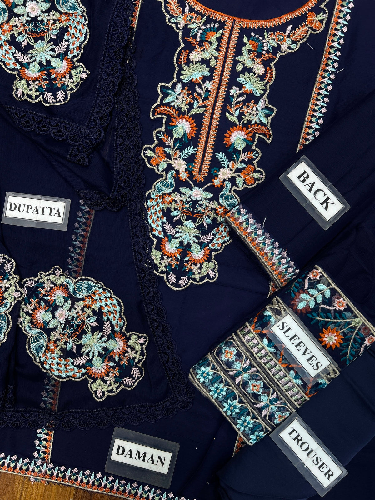 MARIA B EMBROIDERED CHIFFON - 3 PC UNSTITCHED