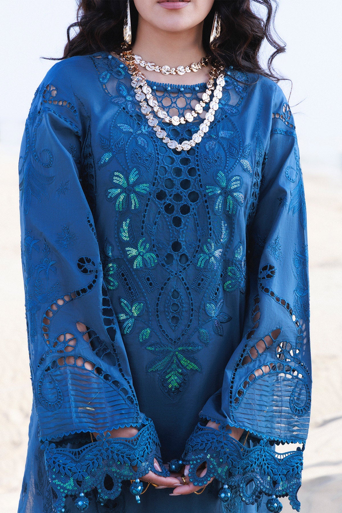 NUREH LUXURY EMBROIDERED LAWN - 3 PC UNSTITCHED