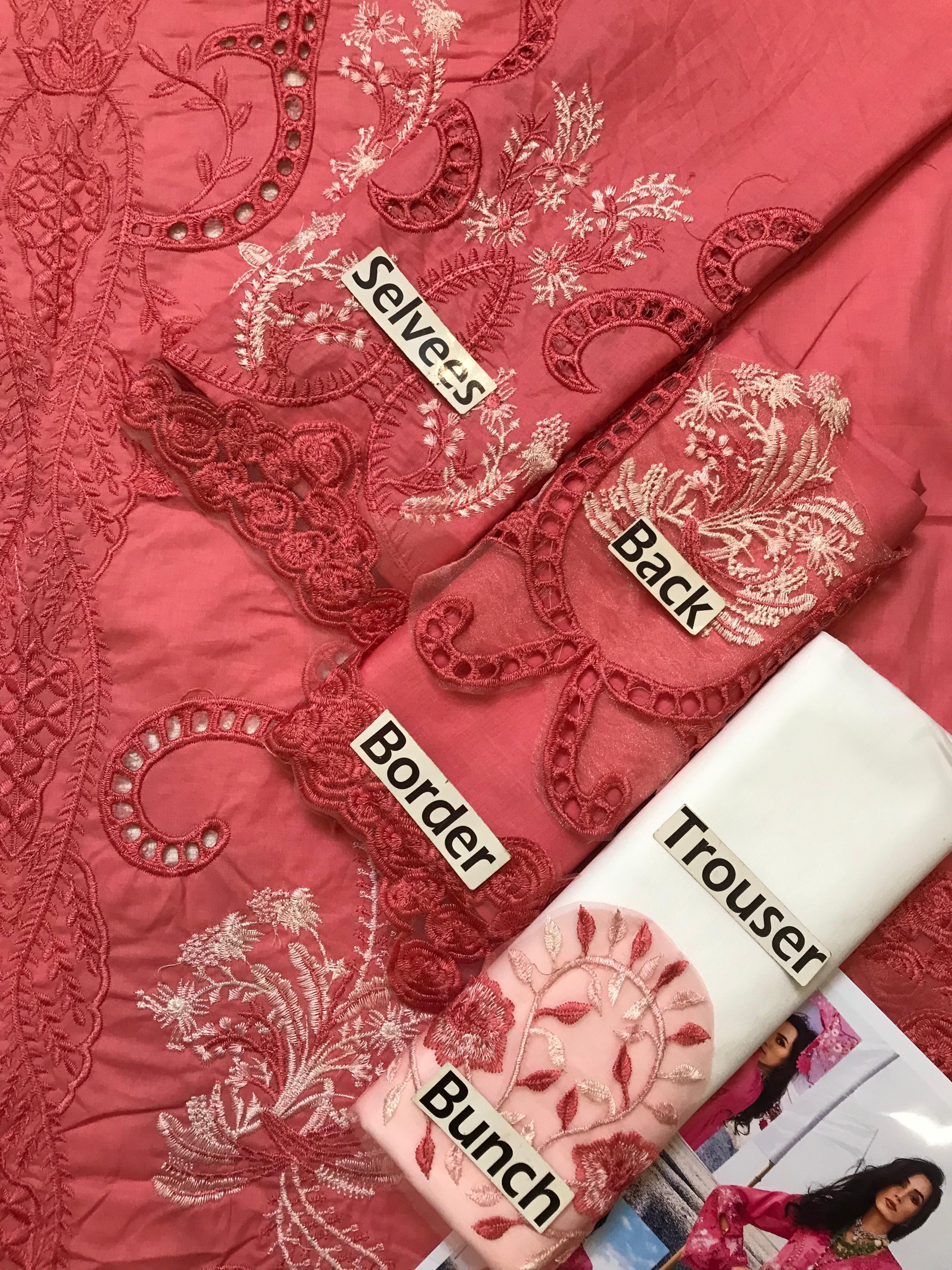 SAIRA SHAKIRA CHIKANKARI EMBROIDERED LAWN - 3 PC UNSTITCHED