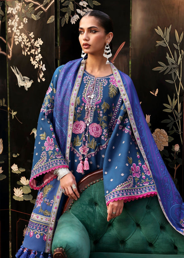 SADAF FAWAD EMBROIDERED LAWN - 3 PC UNSTITCHED