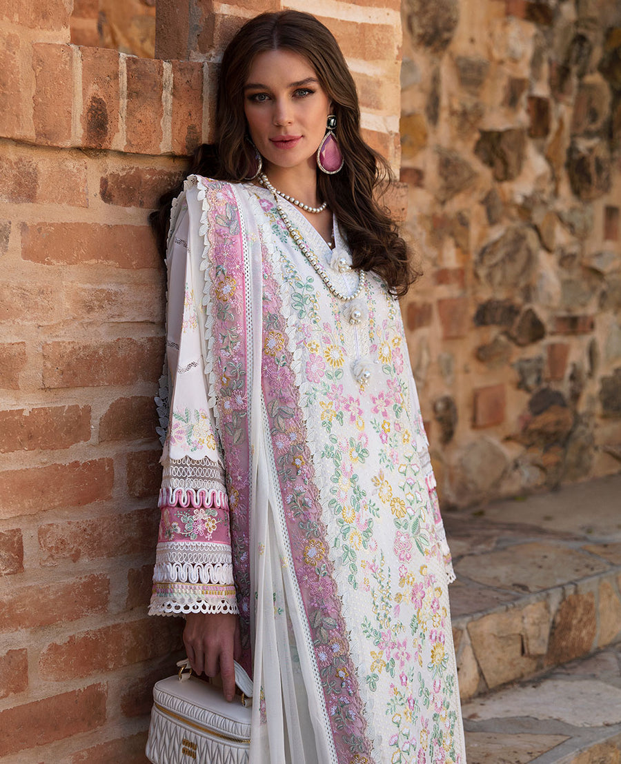 REPUBLIC LUXURY EMBROIDERED CHIKANKARI LAWN - 3 PC UNSTITCHED