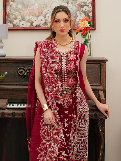 MAHNUR LUXURY EMBROIDERED - LAWN 3 PC UNSTITCHED