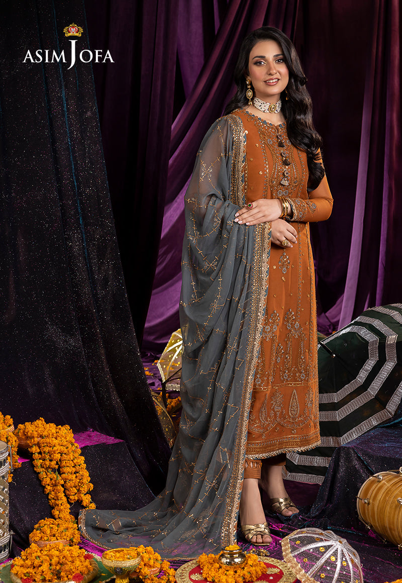 ASIM JOFA EMBROIDERED CHIFFON - 3 PC UNSTITCHED
